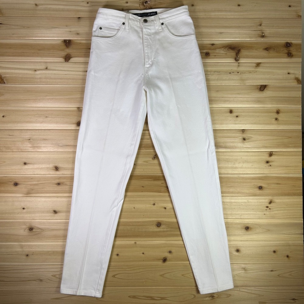 David Kahn Jeans Womens 6 White High Rise Skinny Denim Jeans